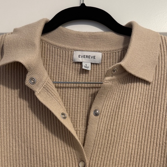 Evereve Taupe Button Down Cardigan - Picture 2 of 2